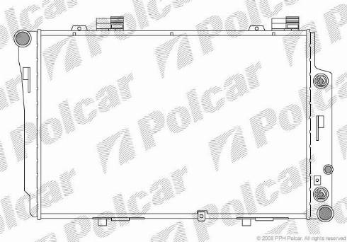 Polcar 500208-2 - Radiateur, refroidissement du moteur cwaw.fr