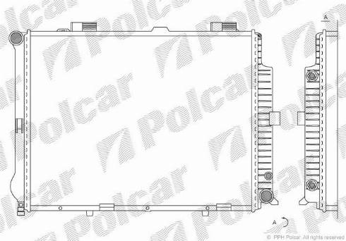 Polcar 501508-9 - Radiateur, refroidissement du moteur cwaw.fr