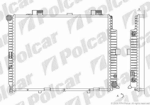 Polcar 501508-8 - Radiateur, refroidissement du moteur cwaw.fr