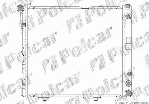 Polcar 502408-3 - Radiateur, refroidissement du moteur cwaw.fr