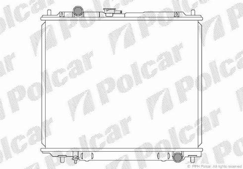 Polcar 527208-3 - Radiateur, refroidissement du moteur cwaw.fr