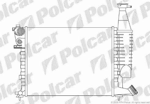 Polcar 579008-1 - Radiateur, refroidissement du moteur cwaw.fr