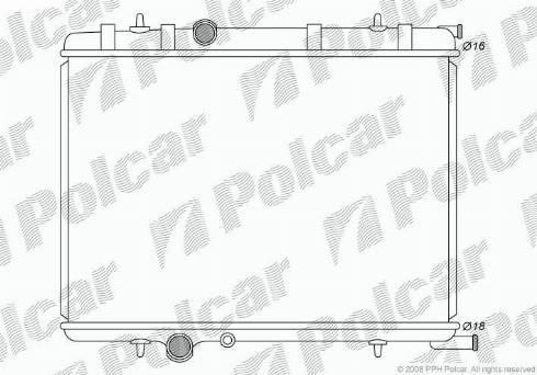 Polcar 579008-2 - Radiateur, refroidissement du moteur cwaw.fr