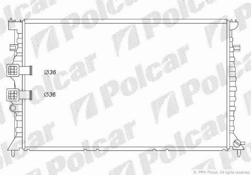 Polcar 5746087X - Radiateur, refroidissement du moteur cwaw.fr