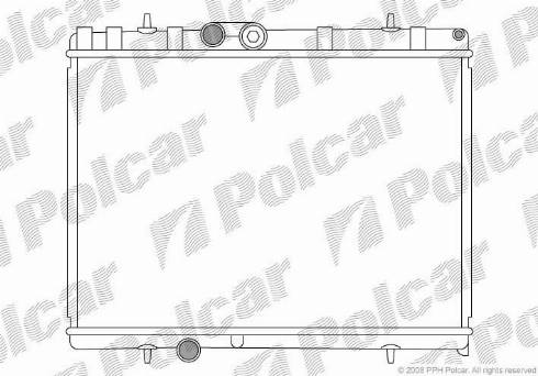 Polcar 574808-5 - Radiateur, refroidissement du moteur cwaw.fr