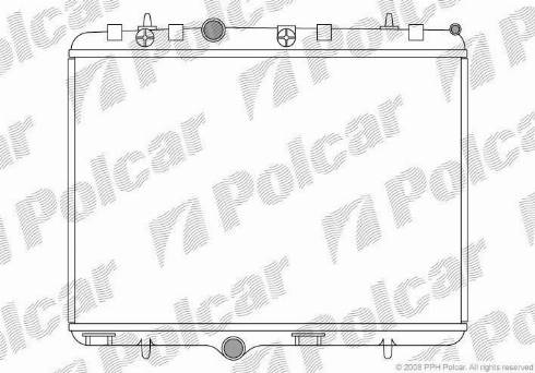 Polcar 574808-1 - Radiateur, refroidissement du moteur cwaw.fr