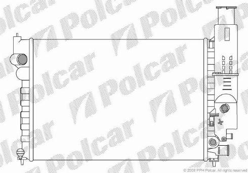 Polcar 576508-1 - Radiateur, refroidissement du moteur cwaw.fr