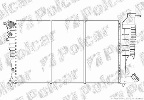 Polcar 5708081X - Radiateur, refroidissement du moteur cwaw.fr