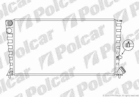 Polcar 570808-2 - Radiateur, refroidissement du moteur cwaw.fr