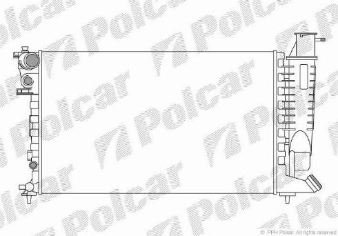 Polcar 570808A1 - Radiateur, refroidissement du moteur cwaw.fr