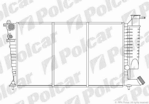 Polcar 5707086X - Radiateur, refroidissement du moteur cwaw.fr