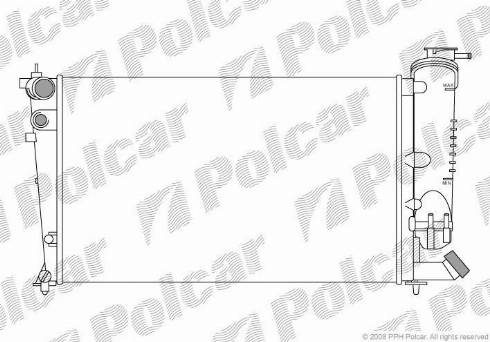 Polcar 570708-3 - Radiateur, refroidissement du moteur cwaw.fr