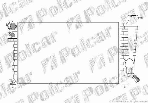 Polcar 570708-2 - Radiateur, refroidissement du moteur cwaw.fr