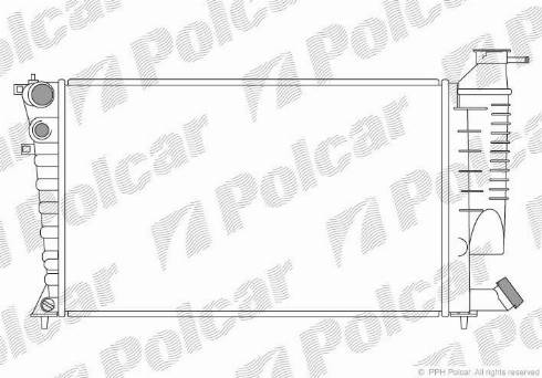 Polcar 570708A6 - Radiateur, refroidissement du moteur cwaw.fr