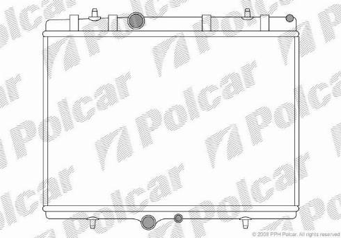 Polcar 571008-4 - Radiateur, refroidissement du moteur cwaw.fr