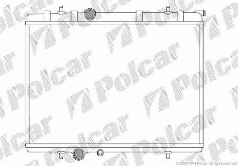 Polcar 571008-8 - Radiateur, refroidissement du moteur cwaw.fr