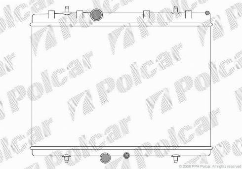 Polcar 571008A4 - Radiateur, refroidissement du moteur cwaw.fr