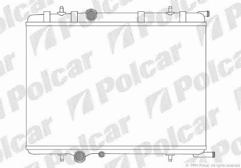 Polcar 571008A5 - Radiateur, refroidissement du moteur cwaw.fr