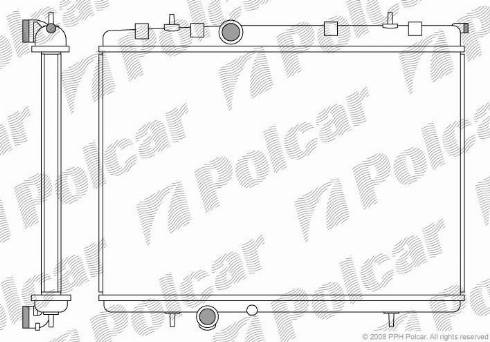 Polcar 572308-4 - Radiateur, refroidissement du moteur cwaw.fr