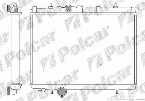 Polcar 572308-6 - Radiateur, refroidissement du moteur cwaw.fr