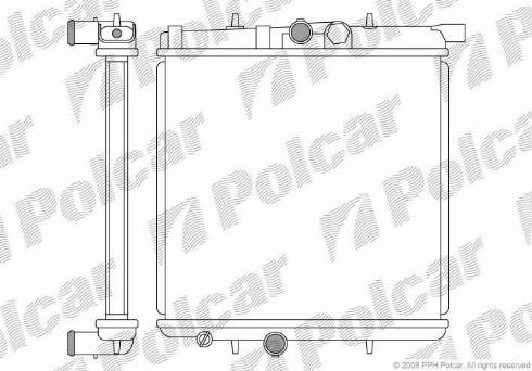 Polcar 572308-1 - Radiateur, refroidissement du moteur cwaw.fr