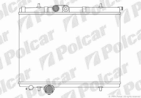 Polcar 572308A6 - Radiateur, refroidissement du moteur cwaw.fr