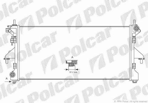 Polcar 577008-4 - Radiateur, refroidissement du moteur cwaw.fr