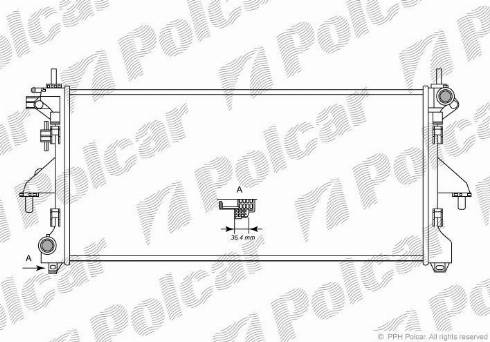 Polcar 577008-1 - Radiateur, refroidissement du moteur cwaw.fr