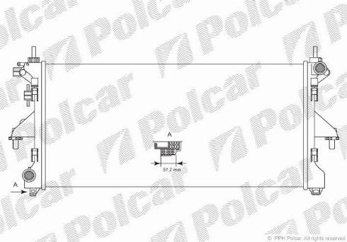 Polcar 577008A4 - Radiateur, refroidissement du moteur cwaw.fr