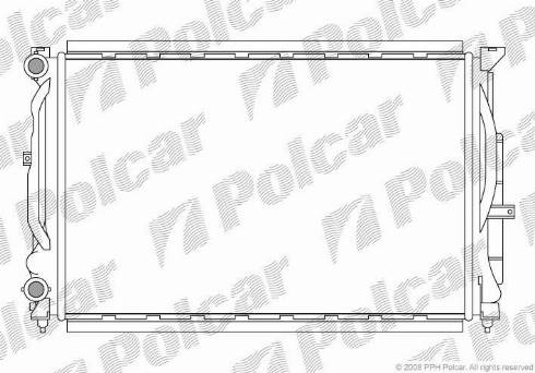 Polcar 692508-1 - Radiateur, refroidissement du moteur cwaw.fr