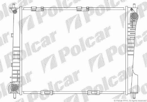 Polcar 605508-2 - Radiateur, refroidissement du moteur cwaw.fr