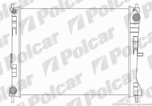 Polcar 605608-1 - Radiateur, refroidissement du moteur cwaw.fr