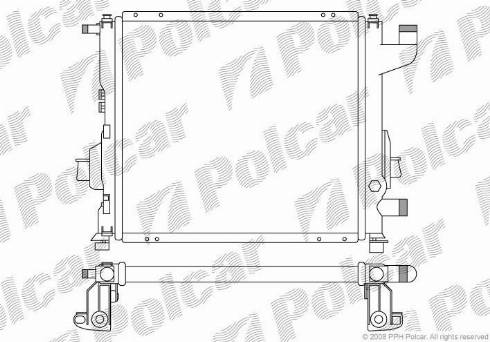 Polcar 600408-2 - Radiateur, refroidissement du moteur cwaw.fr