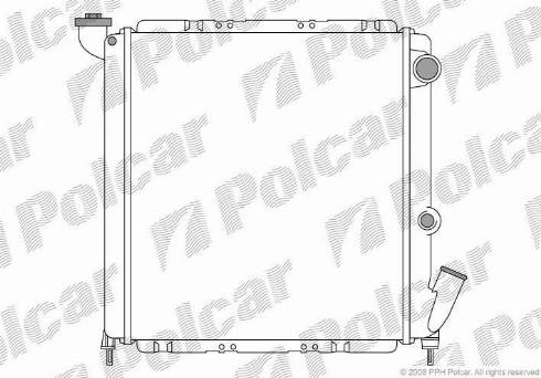 Polcar 600508-1 - Radiateur, refroidissement du moteur cwaw.fr