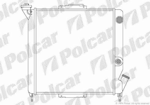 Polcar 600508A1 - Radiateur, refroidissement du moteur cwaw.fr