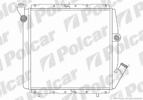 Polcar 600508A2 - Radiateur, refroidissement du moteur cwaw.fr