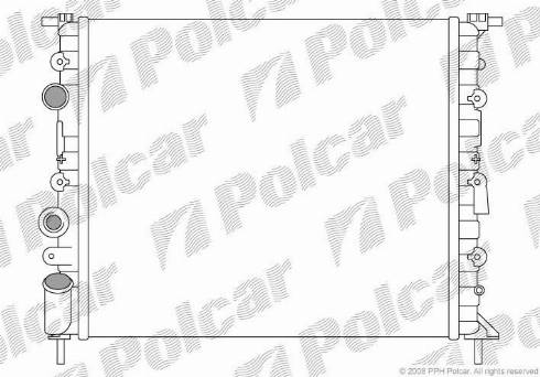 Polcar 600708-1 - Radiateur, refroidissement du moteur cwaw.fr