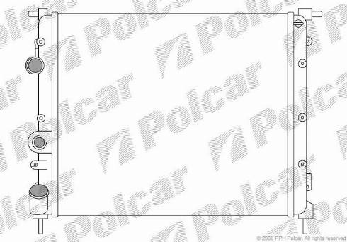 Polcar 600708A1 - Radiateur, refroidissement du moteur cwaw.fr