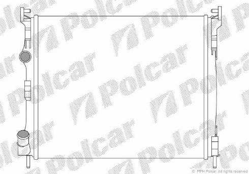 Polcar 601608A3 - Radiateur, refroidissement du moteur cwaw.fr