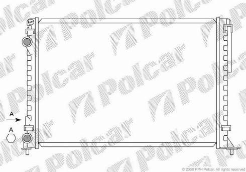 Polcar 603208-3 - Radiateur, refroidissement du moteur cwaw.fr