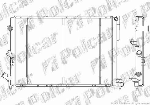 Polcar 603208-2 - Radiateur, refroidissement du moteur cwaw.fr