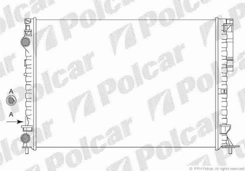 Polcar 603208A3 - Radiateur, refroidissement du moteur cwaw.fr