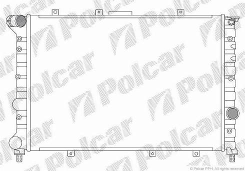 Polcar 140808A4 - Radiateur, refroidissement du moteur cwaw.fr