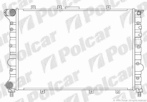 Polcar 140808A2 - Radiateur, refroidissement du moteur cwaw.fr