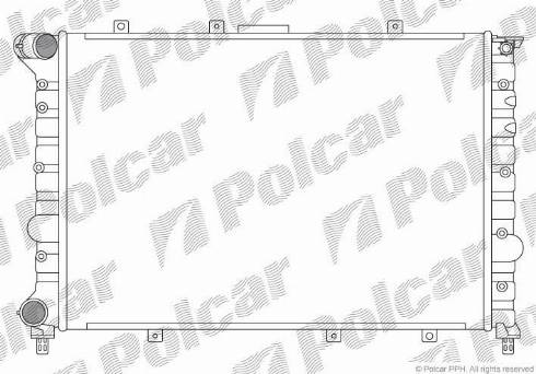 Polcar 140808B2 - Radiateur, refroidissement du moteur cwaw.fr