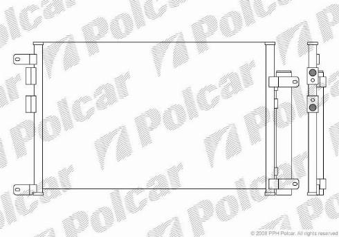 Polcar 1408K8C2 - Condensateur, climatisation cwaw.fr