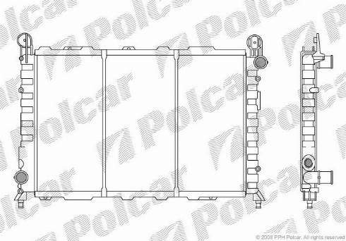 Polcar 1402081X - Radiateur, refroidissement du moteur cwaw.fr