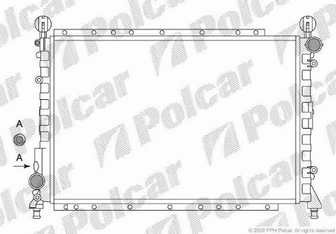 Polcar 140208A1 - Radiateur, refroidissement du moteur cwaw.fr