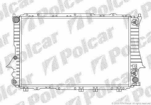 Polcar 131608A8 - Radiateur, refroidissement du moteur cwaw.fr