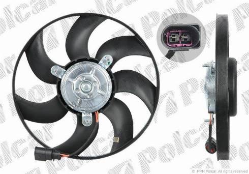 Polcar 133123U5-Q - Ventilateur, refroidissement du moteur cwaw.fr